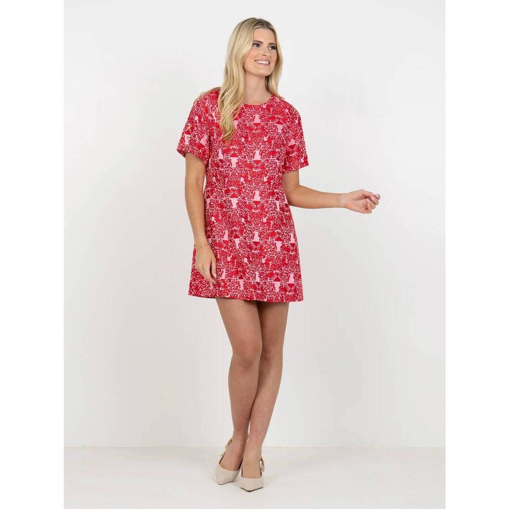 NEW EMILY MCCARTHY royale shift dress in multi